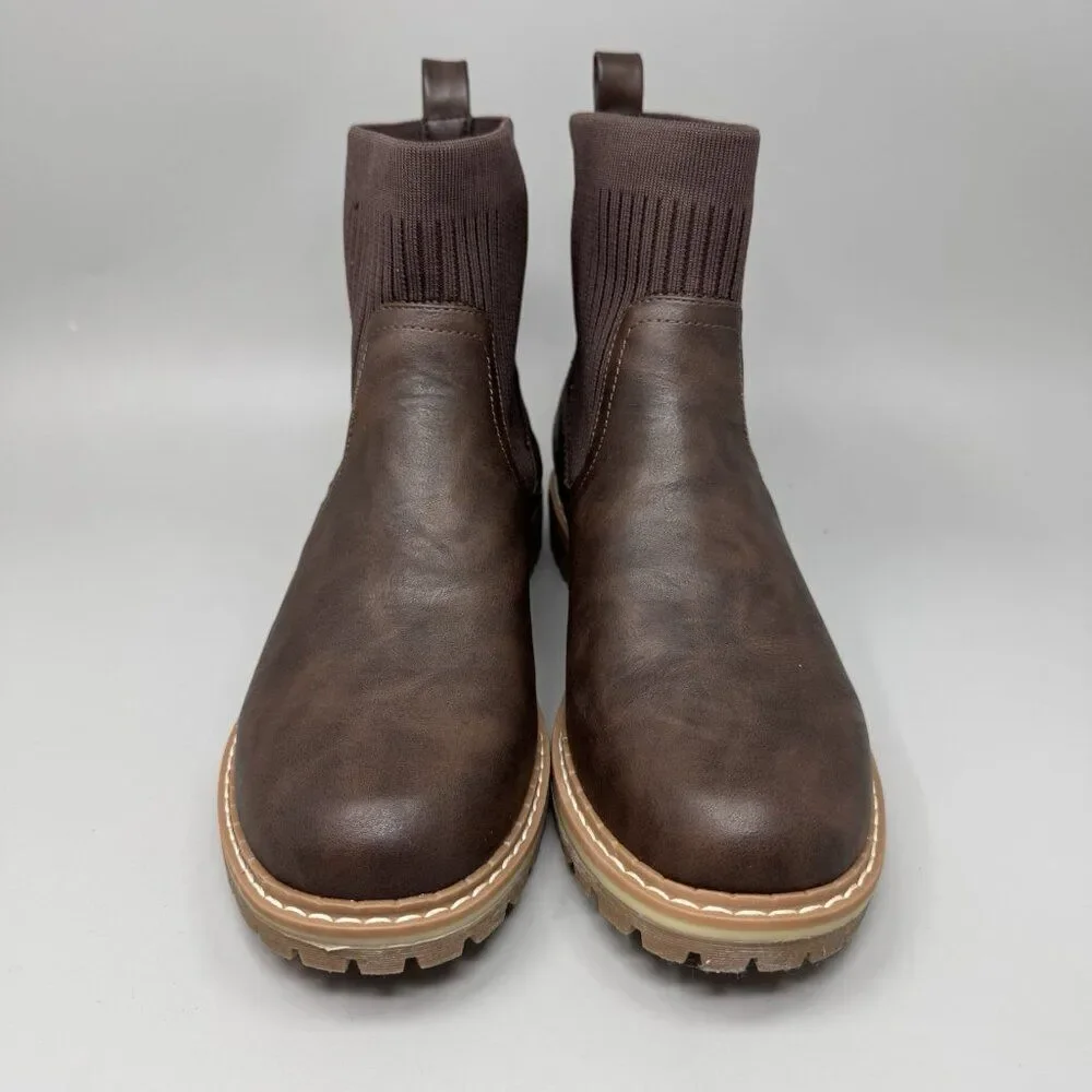 Corkys Cabin Fever Round Toe Chelsea Pull On  Womens Brown Casual Boots Size 11